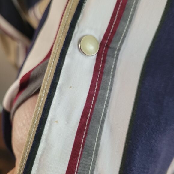 Salmon River Traders Mens Shirt Pearl Snap 3XL TALL ? Western Cotton NO TAG READ - Picture 8 of 15